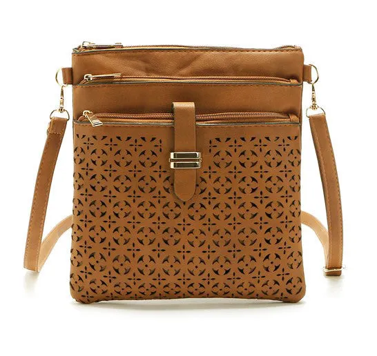Small Casual women messenger bags PU hollow out crossbody bags ladies shoulder purse and handbags bolsas feminina