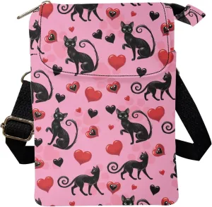 Small Crossbody Bag with Compartments Smartphone Wallet Bag for Women Messenger Bag with Adjustable Strap