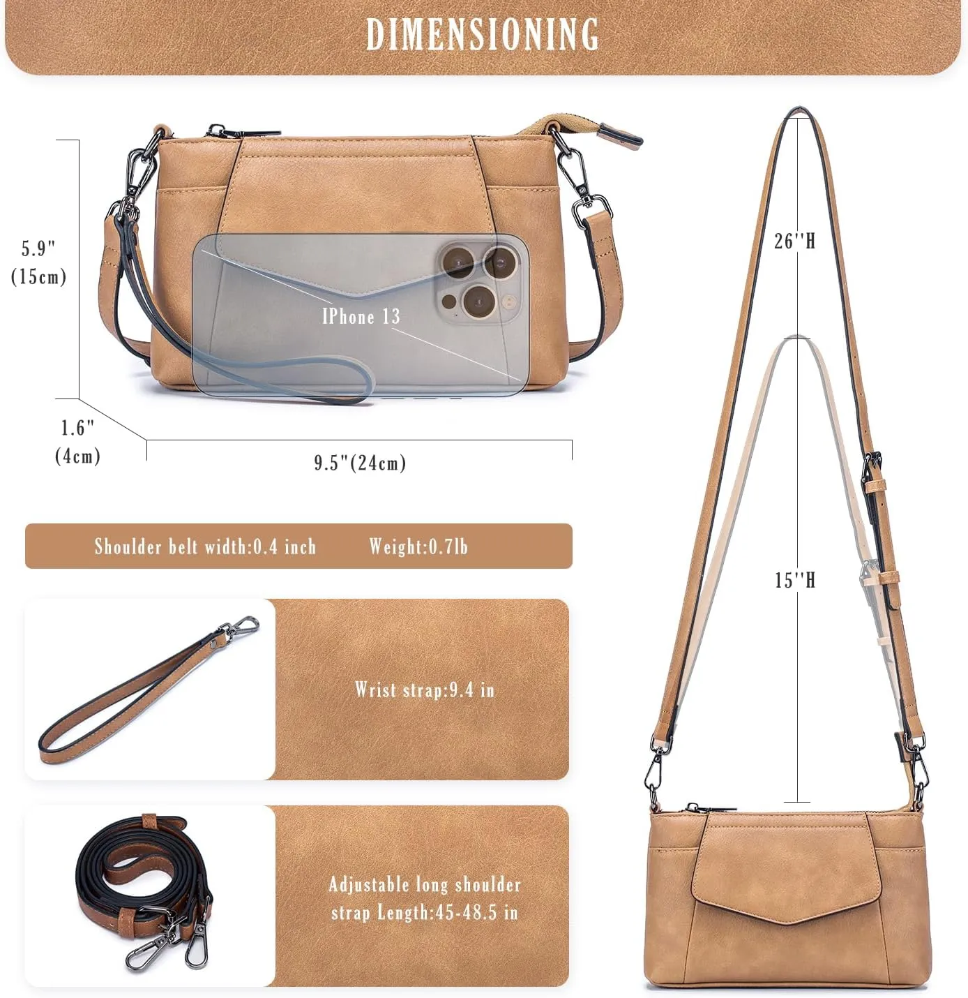 Small Crossbody Bags for Women, Cell Phone Bag Mini Over Wristlets Handbag Wallet Purse with Card Slots