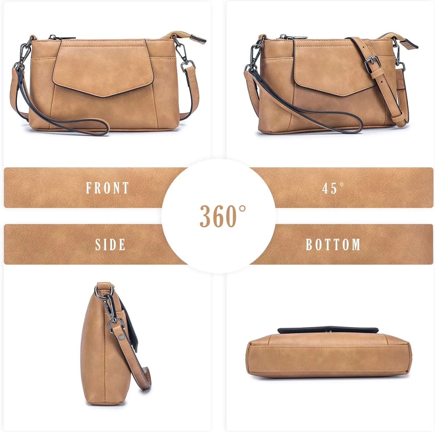 Small Crossbody Bags for Women, Cell Phone Bag Mini Over Wristlets Handbag Wallet Purse with Card Slots