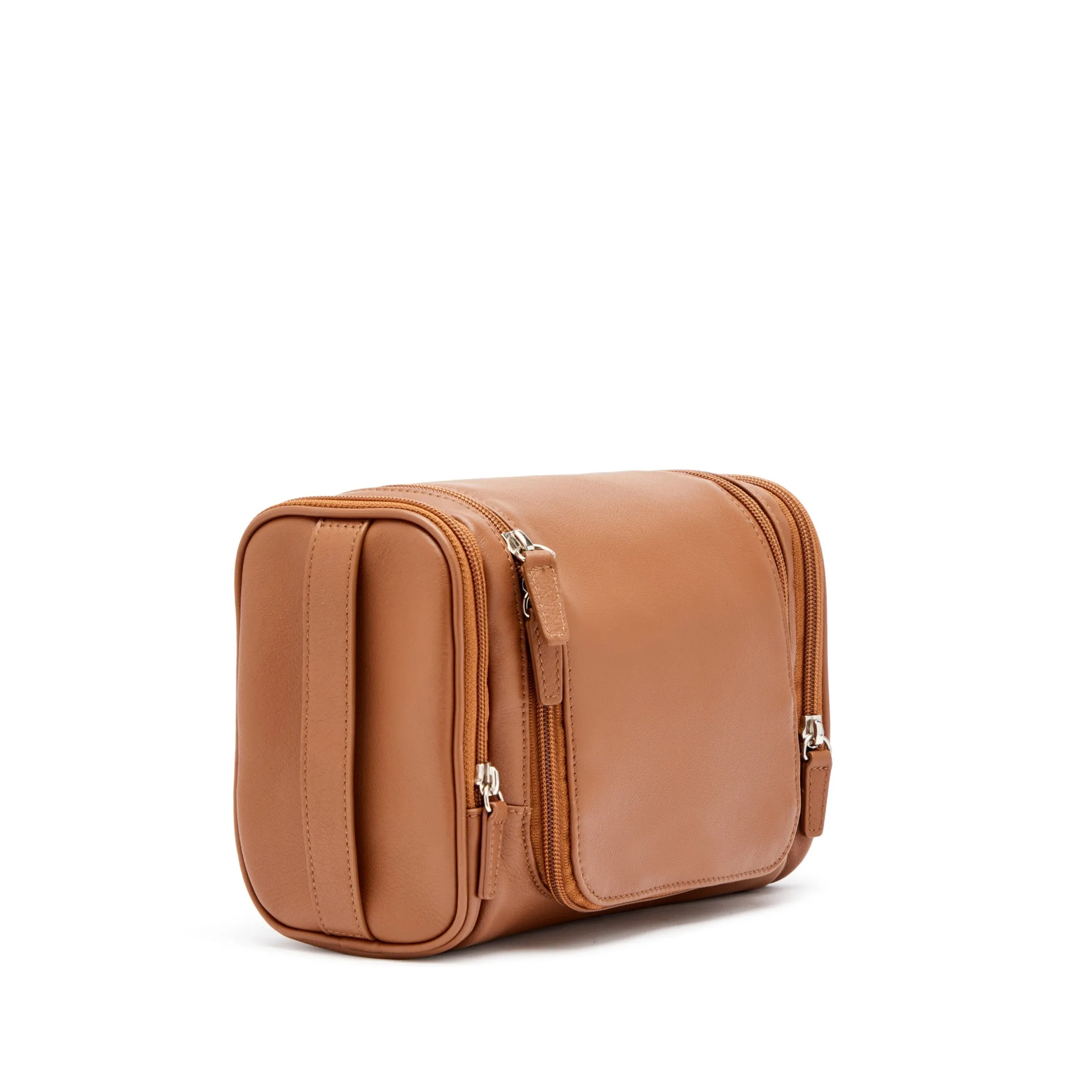 Small Hanging Toiletry Kit Cognac