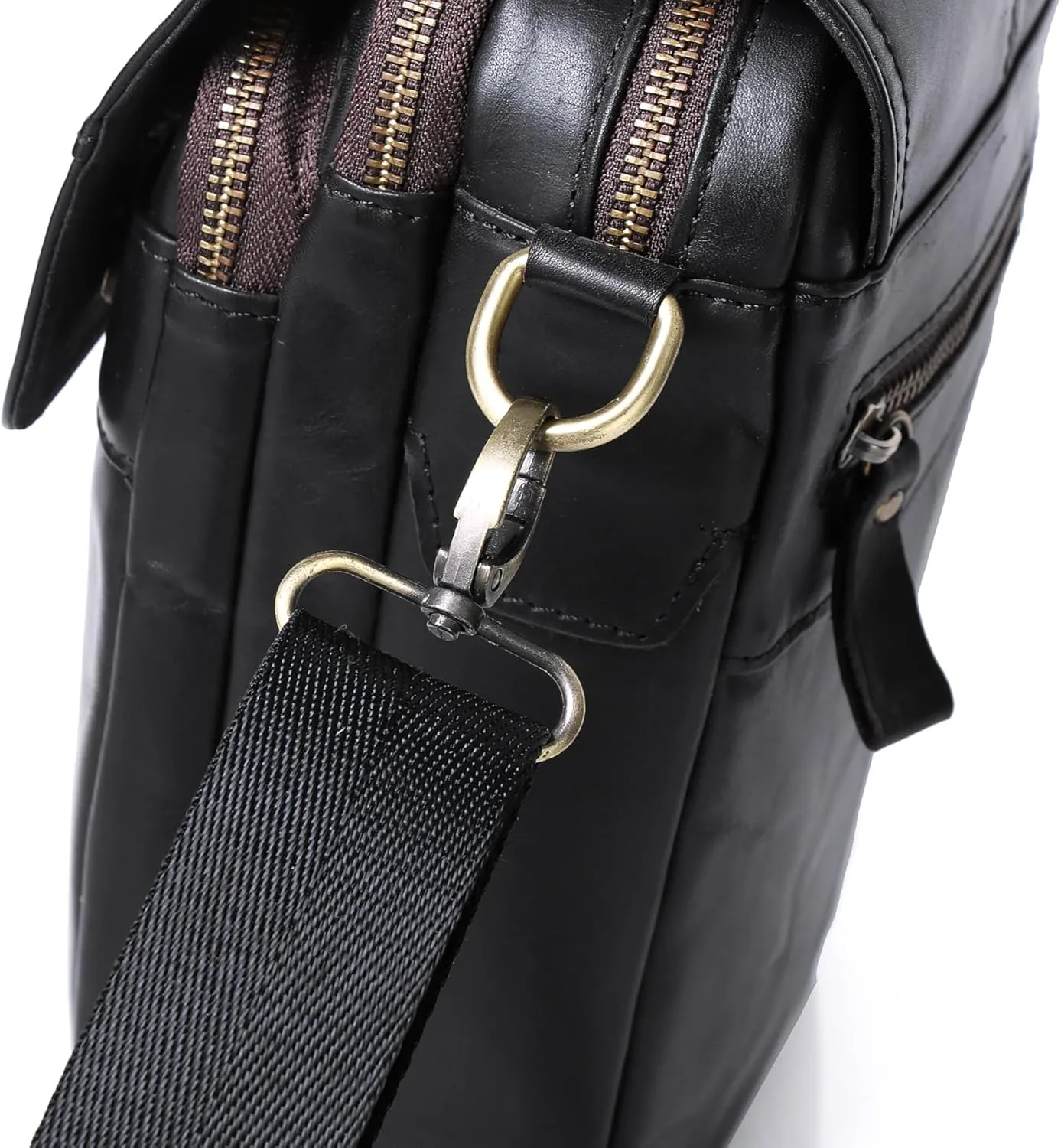 Small Leather Messenger Bag for Men Genuine Leather Crossbody Shoulder Bag Men Purse Man Bag with Multiple Pockets