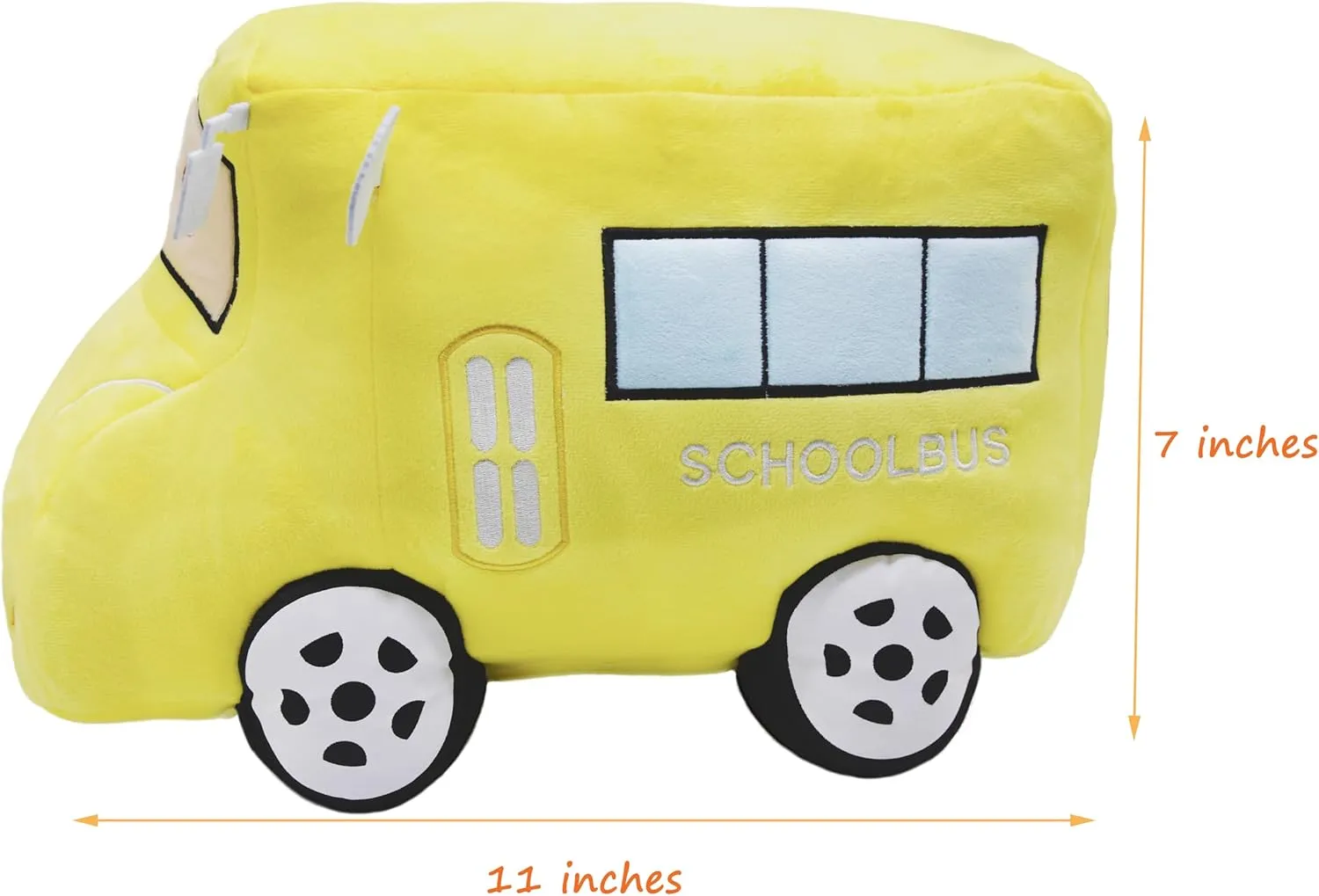 Soft Plush School Bus Stuffed Car Toy Super Cute Yellow Truck plushie Excellent Gifts for Kids or Birthday Party 11 Inches