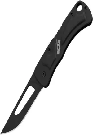 SOG Folding Knife - Centi II EDC Small Pocket Knife for Men Women w/ 2.1 Inch Blade, Keychain Set (CE1012-CP), Black