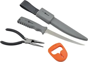 SOUTH BEND 4 Piece Combo Pack with Fillet Knife & Pliers - Knife Set, Fishing Gear