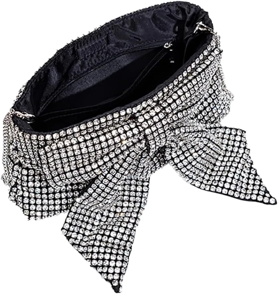 Sparkly Women Rhinestone Clutch Purse Stylish Diamonds Handbag Commuting Shoulder Purse for Casual Formal