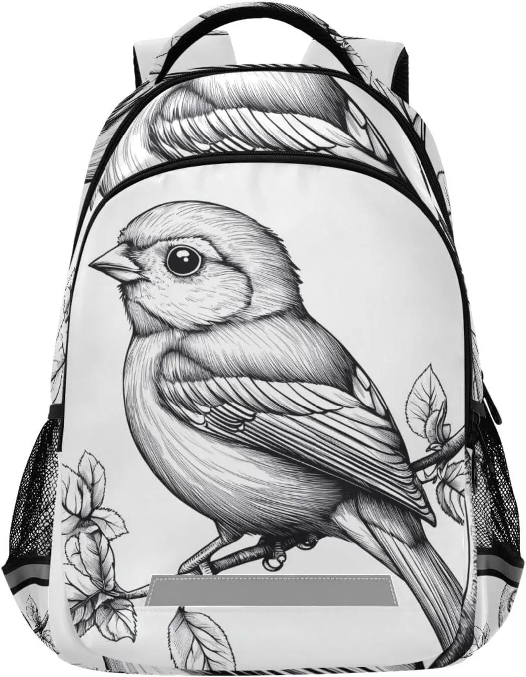 Sparrow Bird Sitting Backpack for Boys Girls Kids Elementary Bookbag School Bag Students Daypack Travel Rucksack