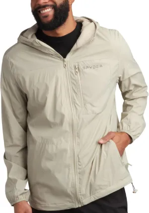 Spyder Mens Windbreaker Jacket - Lightweight Wind & Water Resistant Rain Coat for Men, Hooded Rain Jacket Men for Travel Golf