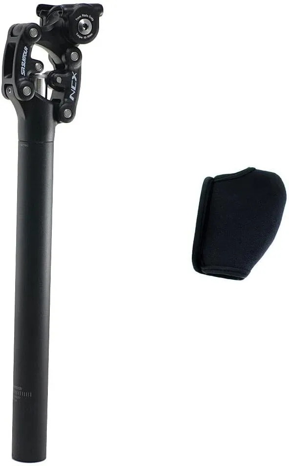 SR Suntour SP12 NCX 30.9X400mm Suspension Seat Post with Protective Cover Black,VK2724-N