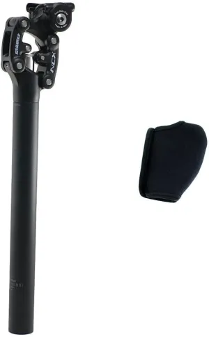 SR Suntour SP12 NCX 30.9X400mm Suspension Seat Post with Protective Cover Black,VK2724-N