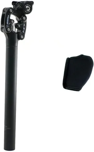 SR Suntour SP12 NCX Suspension Seat Post with Protective Cover 31.6X400mm,Black, VK2353