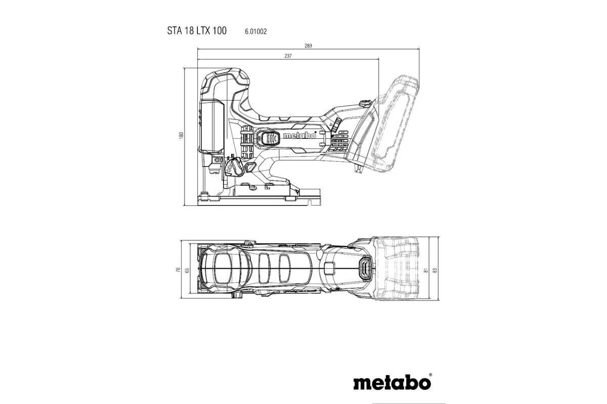 STA 18 LTX 100 CORDLESS JIGSAW