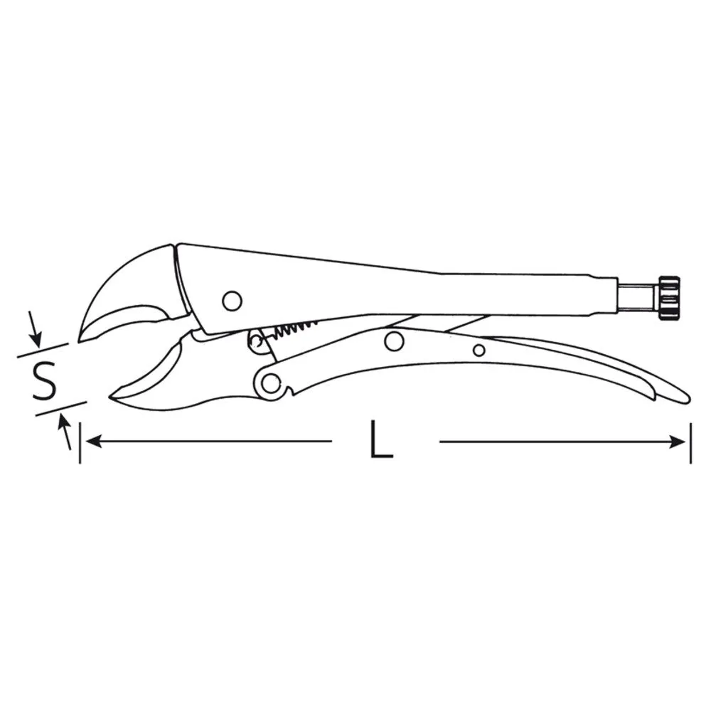 Stahlwille 65642250 250mm Self Grip Wrench with Forged Contoured Jaws, Quick Release Lever, and Wire Cutter, Chrome Vanadium, Nickel-Plated, Made in Germany