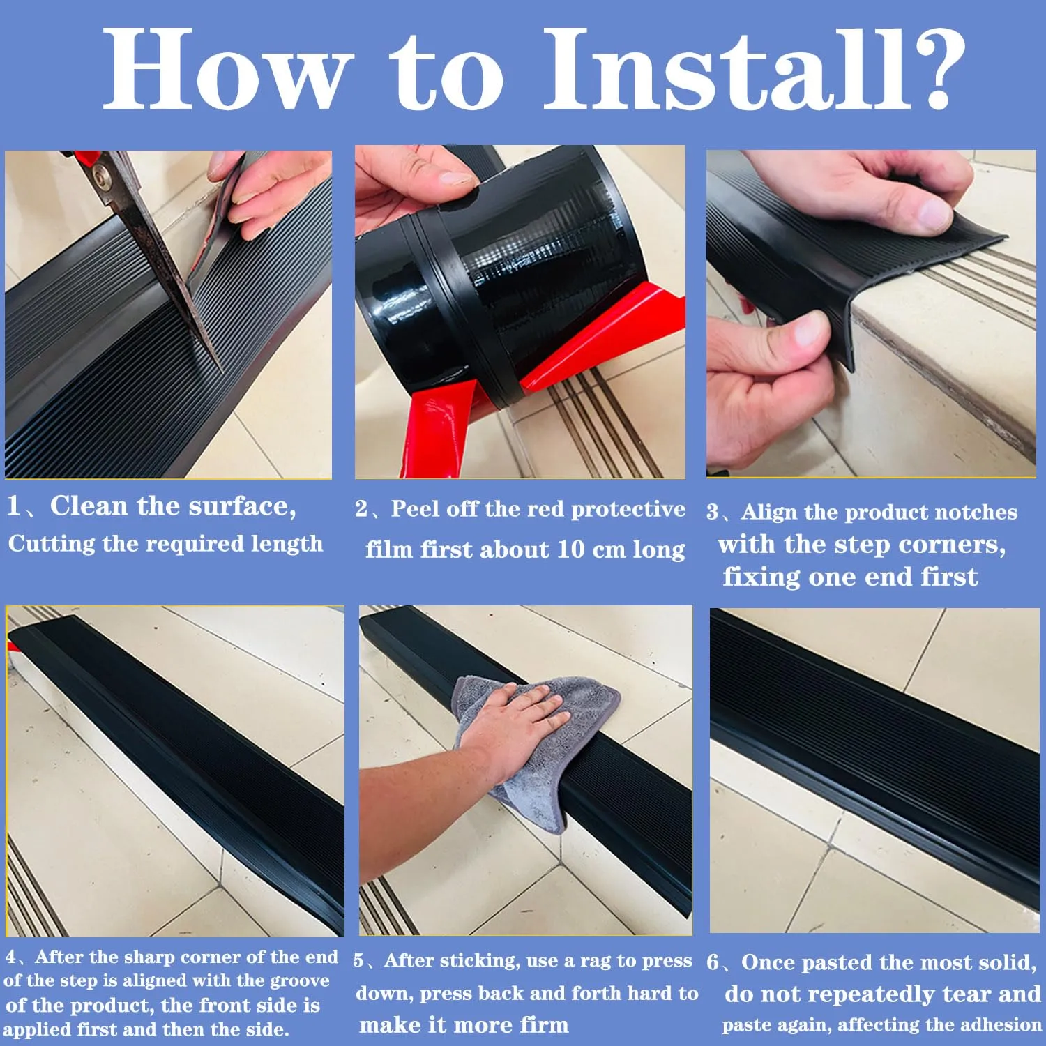 Stair Nosing 12Ft - Brown Rubber Stair Edge Protector - Vinyl Stair Nose Molding - Stair Nose Edge Trim for Steps - for Indoor and Outdoor - Non Slip and Waterproof