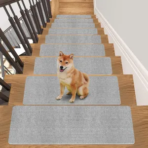 Stair Treads for Wooden Steps Indoor Stair Treads Rugs Anti Slip Carpet for Stairs Runner Non Slip Carpet Mat Rugs Spiral Staircase kit for Elder and Kids