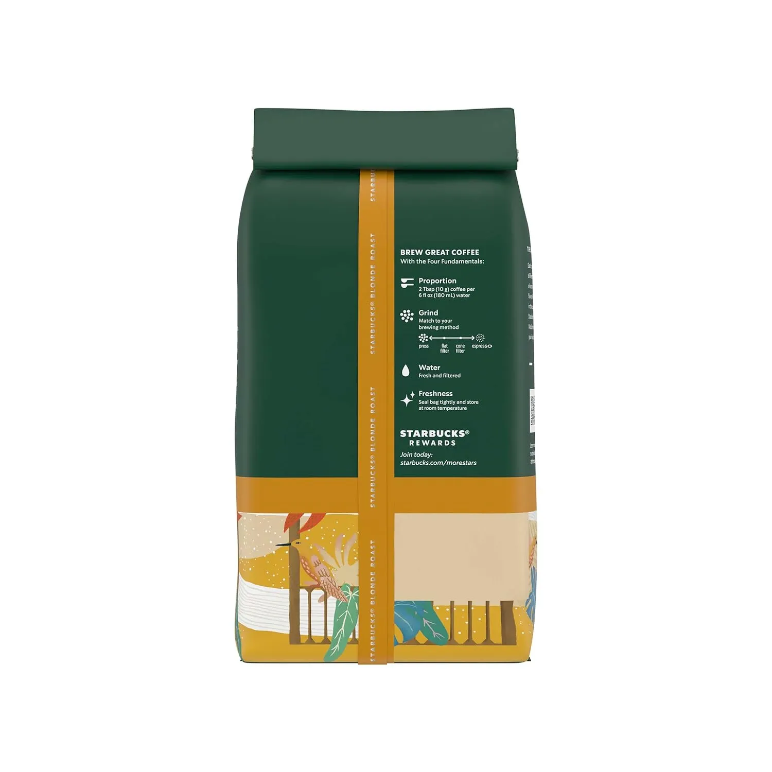 Starbucks Whole Bean Coffee, Starbucks Blonde Roast Coffee, Veranda Blend, 100% Arabica, 6 bags (12 oz each)