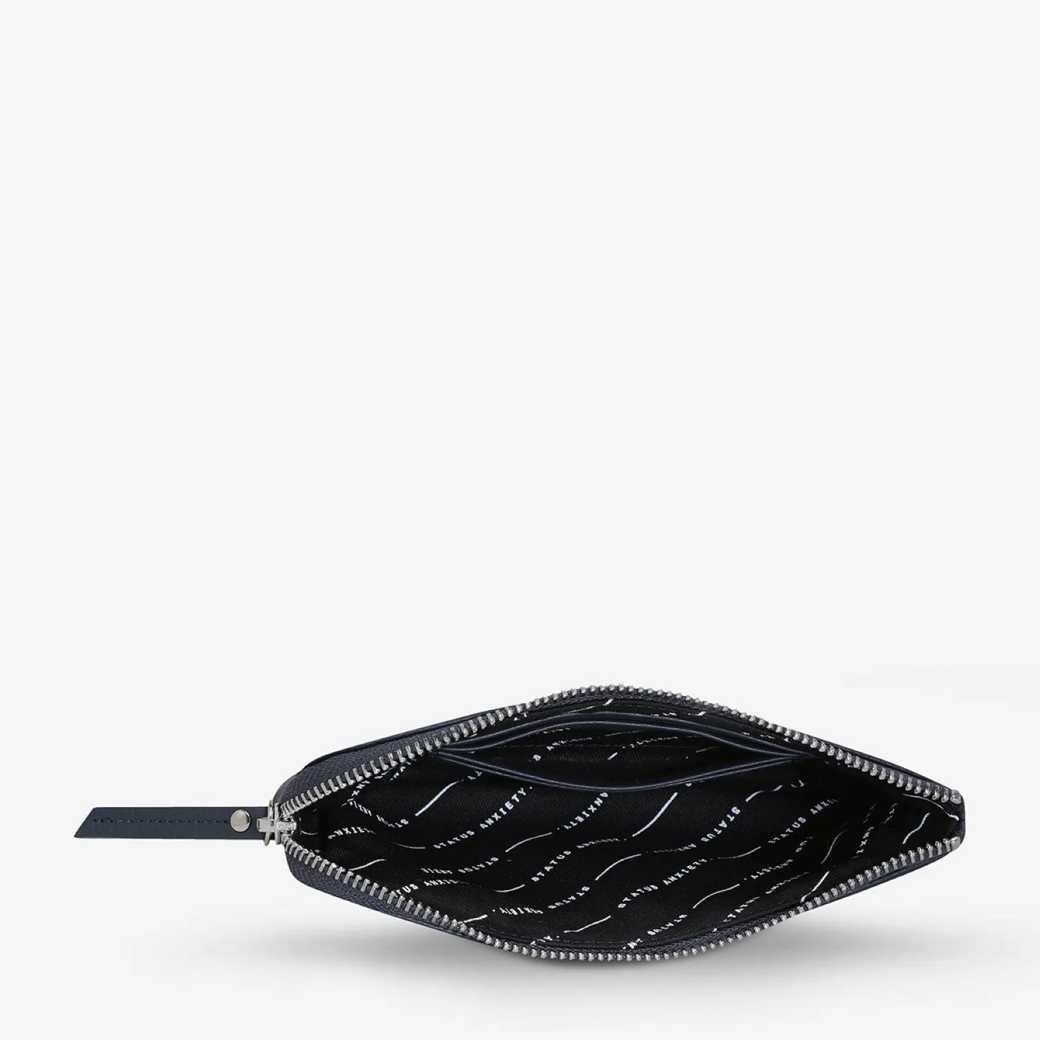 Status Anxiety Smoke And Mirrors Zip Leather Pouch