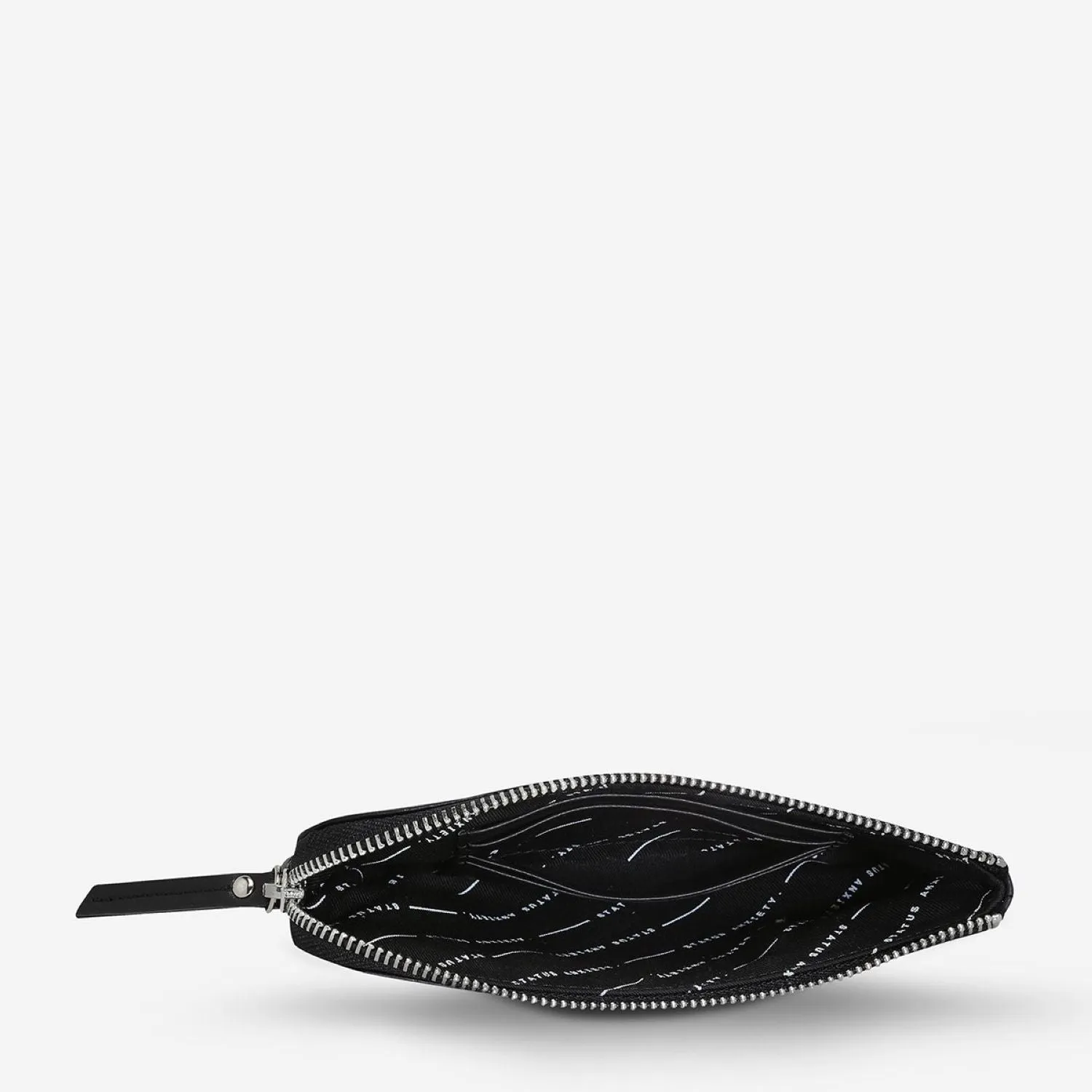 Status Anxiety Smoke And Mirrors Zip Leather Pouch
