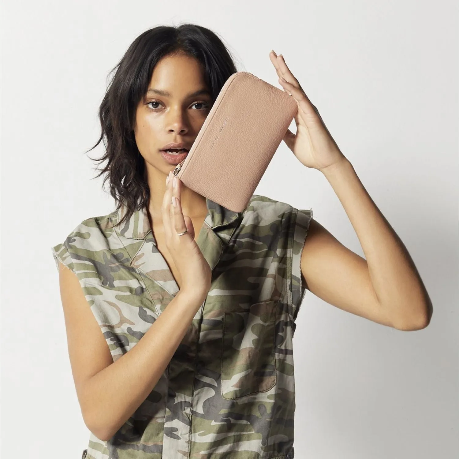 Status Anxiety Smoke And Mirrors Zip Leather Pouch