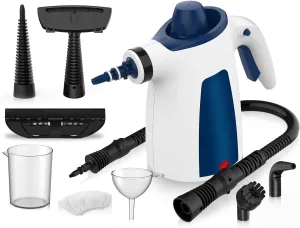 Steam Cleaner, Pressurized Handheld Steam Cleaner for Home with Safety Lock & 9 PCS Accessories, 350ML Large Water Tank Multi-Surface Steamer for Cleaning Car, Tile, Grease, Grout and Upholstery