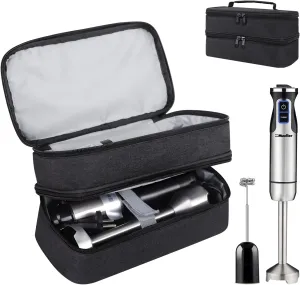 Storage bag for Hand Blender,Carrying Case for Immersion Blender Handheld,Stick Blender Travel Storage Organizer (Bag Only)