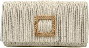 Straw Clutch Purses for Women Summer Straw Beach Bag Vintage Envelope Evening Clutch Handbags for Formal Party Wedding