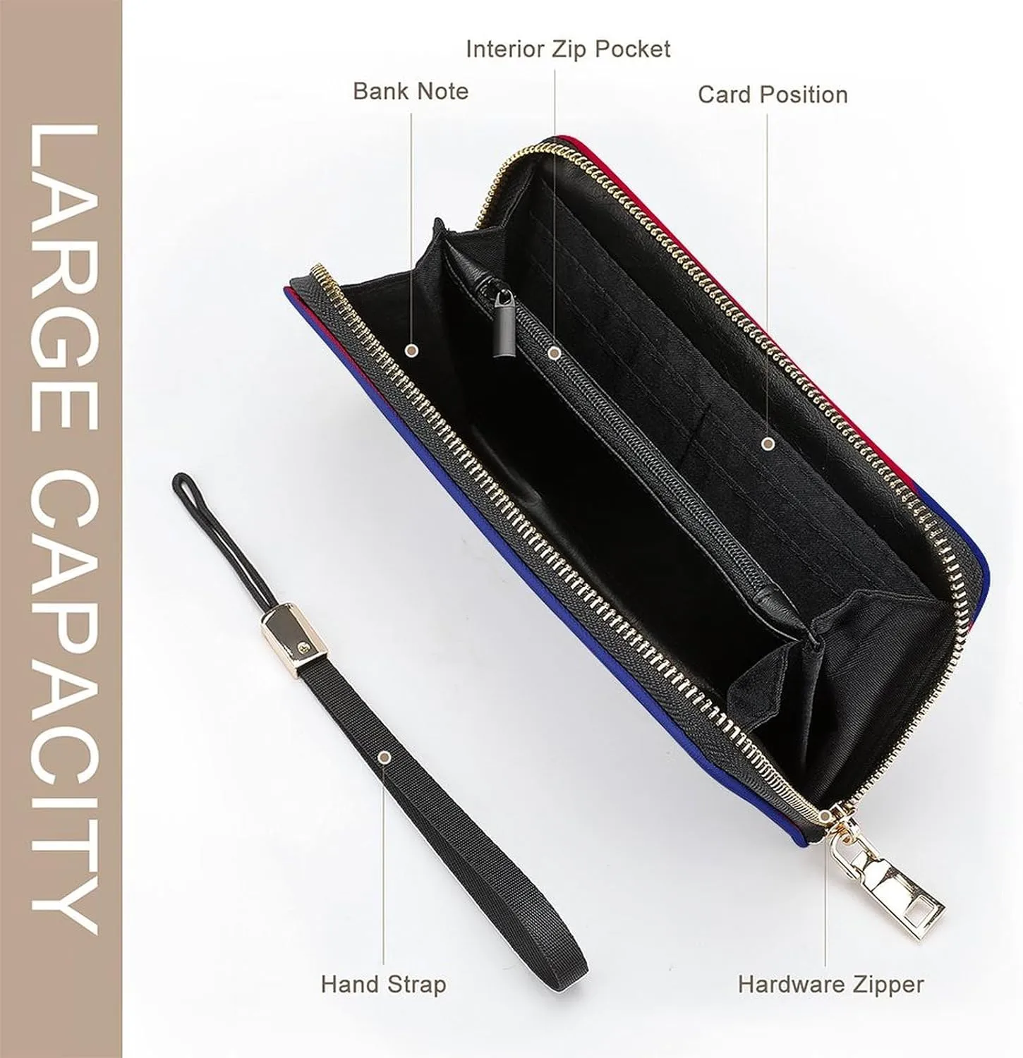 Stylish Women Men Zipper Long Purse Removable Wristlet PU Leather Wallet Travel Clutch, Mauritius Flag