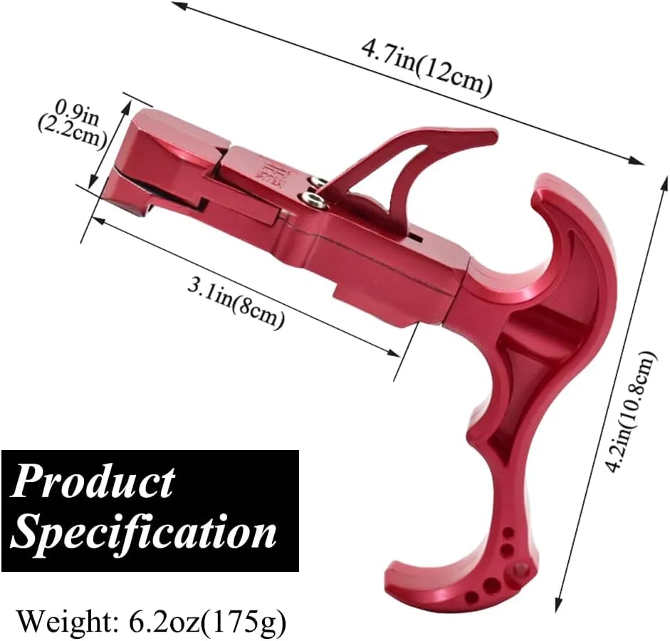 SUFFUSE Handheld Slingshot Release Device, Professional Slingshot Outdoor Fish Shooting Accessories, Aluminum Slingshot Trigger, Catapult Accessories for Fish Dart