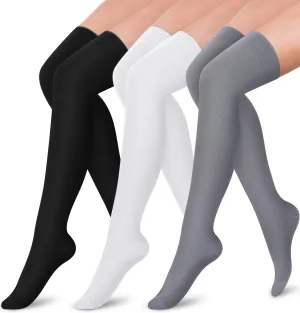 SunFeeling Compression Socks for Women & Men Circulation (3 Pairs) - Best Support for Athletic Running Nurses Recovery Travel