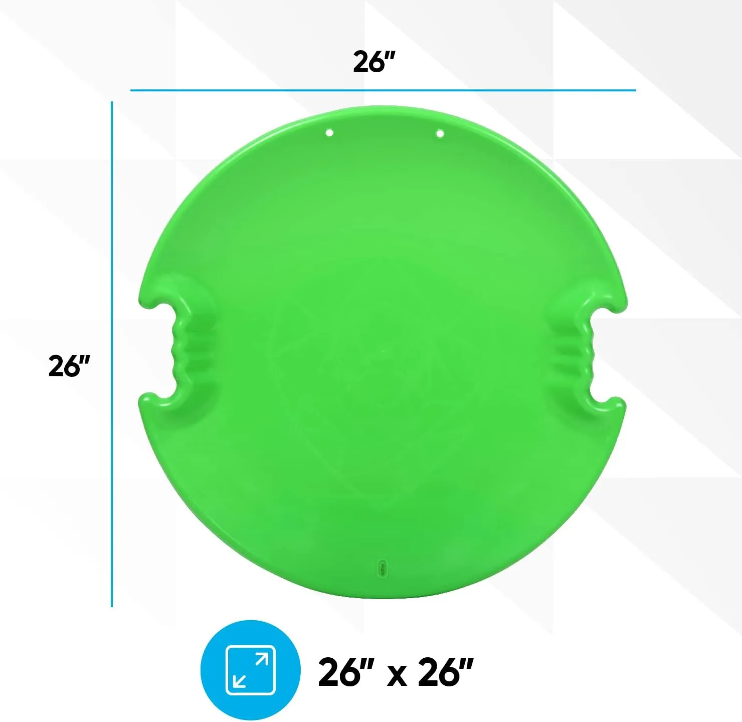 Superio Round Saucer Snow Sleds for Kids and Adult, Spiral Toddler Sled 26" Avalanche Circle Jet Sled for Toddlers Age Plastic Sledding Disc, Winter Snow Toys Fun for Kids and Adults, 2-Pack