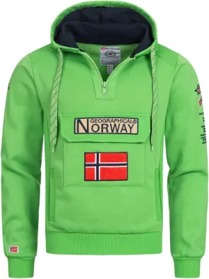 Sweatshirt Gymclass Hoodie Man Cotton Blend Fluorescent Green M