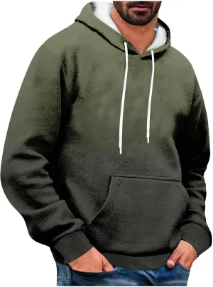 Sweatshirts for Men Stylish Vintage Drawstring Long Sleeve Hooded Sweatshirts Loose Fit Thick Graphic Fishing Hoodies