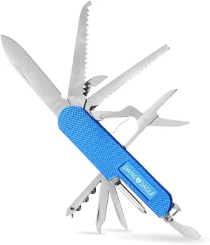 Swiss Eagle Compact Knife Multi Tool Pocket Knife for Men - Packs 12 Tools In Your Pocket - navaja suiza