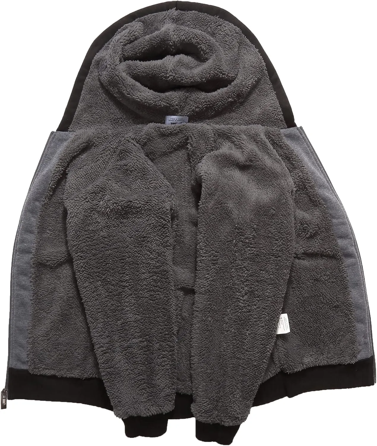 SWISSWELL Hooded Jacket for Boys Full Zip Ultra Soft Sherpa Fleece Hoodie Sweatshirt for Kids School Hooded Outerwear