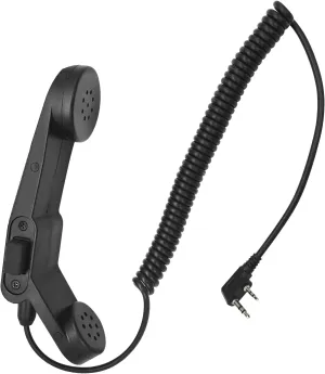 Tactical Handheld Walkie Talkie Speaker Mic Military Army Radio Microphone Hands-Free Telephone Receiver with PTT 2 Pin Plug for Kenwood BaoFeng UV-5R UV-6R UV-82HX DM-5R Plus HYT Wouxun Puxing