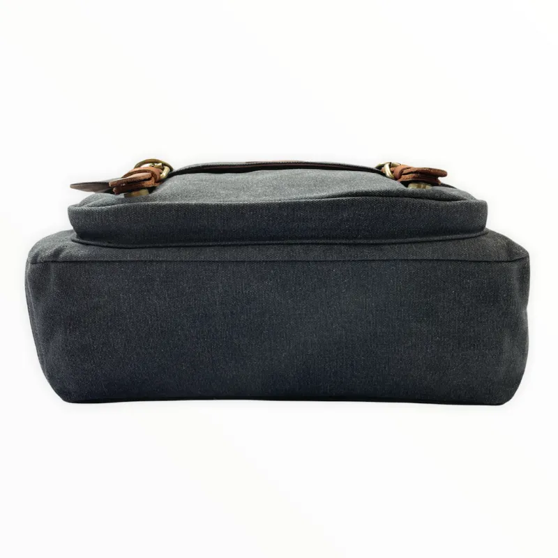 Tasche Canvas Leather Messenger Bag 15 inch
