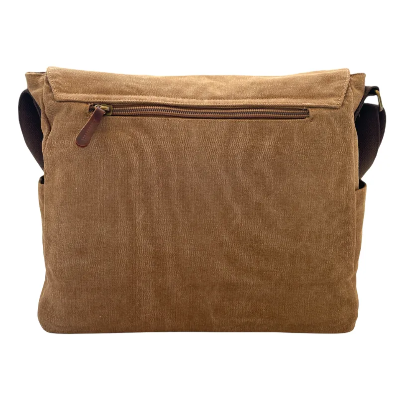 Tasche Canvas Leather Messenger Bag 15 inch