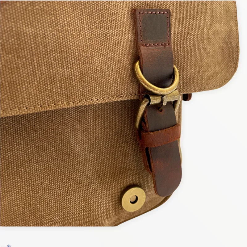 Tasche Canvas Leather Messenger Bag 15 inch