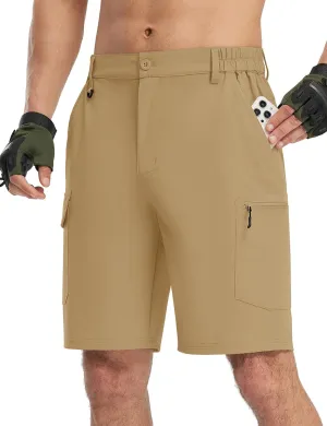 TBMPOY Men's Hiking Shorts Quick Dry 6 Cargo Pockets Water Resistants Stretch Shorts with Pockets