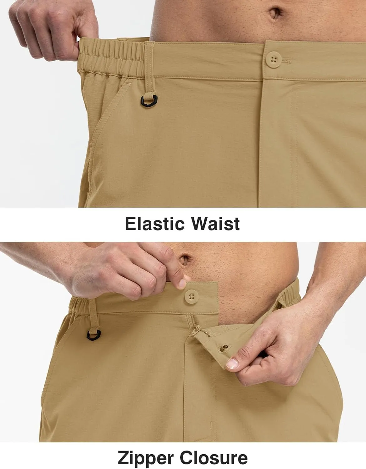TBMPOY Men's Hiking Shorts Quick Dry 6 Cargo Pockets Water Resistants Stretch Shorts with Pockets