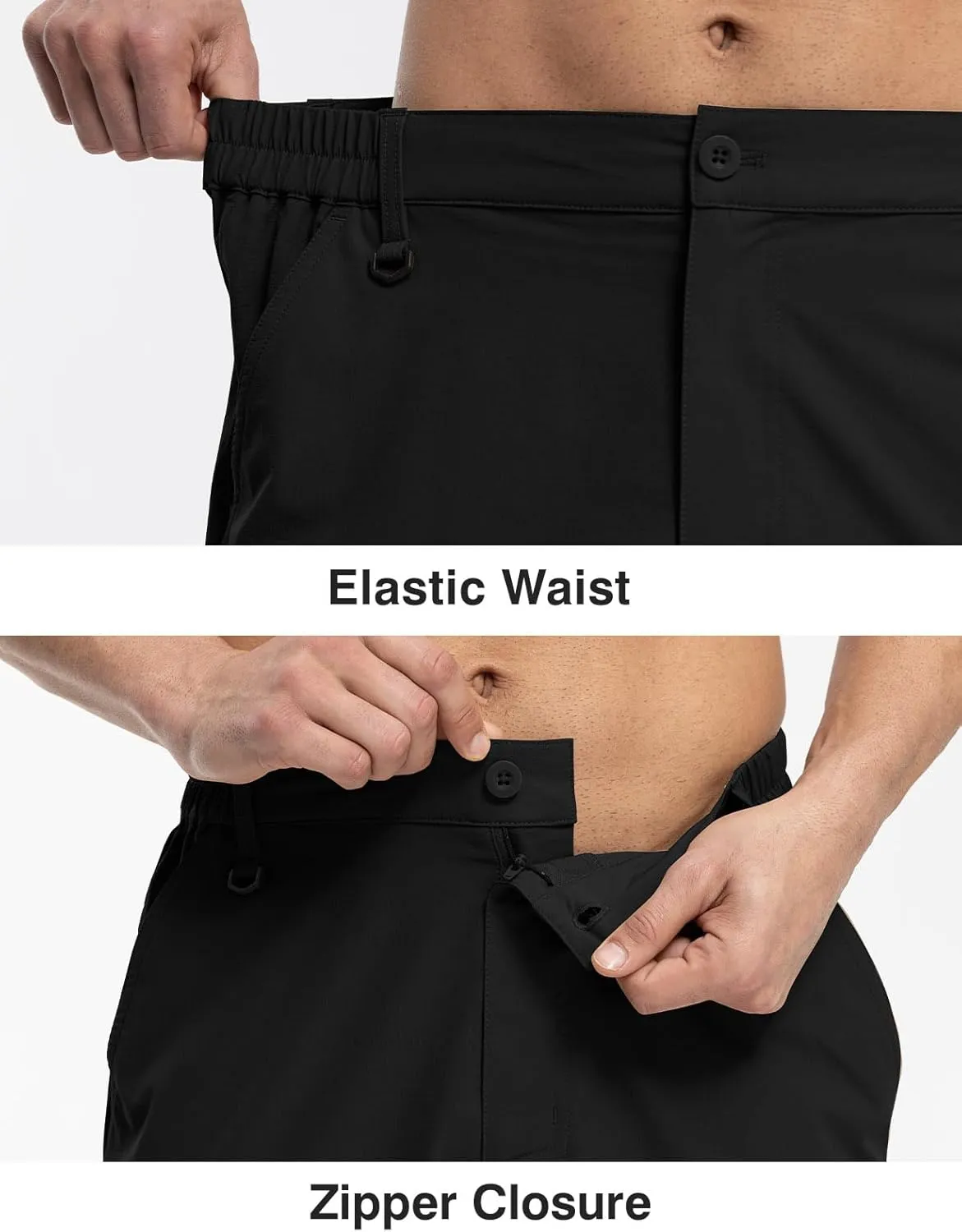 TBMPOY Men's Hiking Shorts Quick Dry 6 Cargo Pockets Water Resistants Stretch Shorts with Pockets