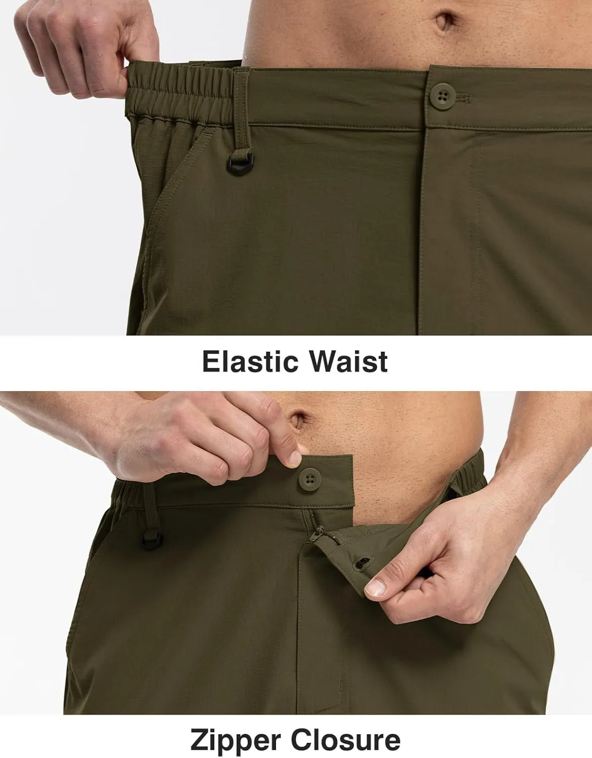 TBMPOY Men's Hiking Shorts Quick Dry 6 Cargo Pockets Water Resistants Stretch Shorts with Pockets