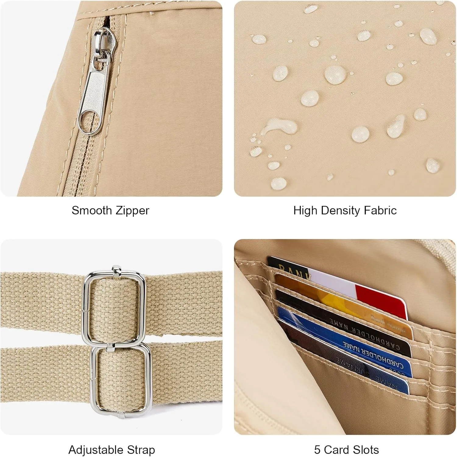 Telena Sling Bag Crossbody Backpack for Women Man 2 in 1 Lightweight Chest Bag Casual Daypack Backpacks for Travel Hiking Khaki