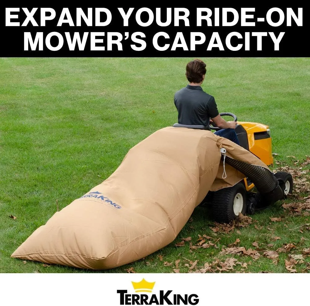 TerraKing Leaf Bag XL- Material collection systems – Ride-On Lawnmowers - Heavy Duty Material – Nylon Bottom - Fast & Easy Leaf Collection (Fits 3-Bag Hood) [ST95033]