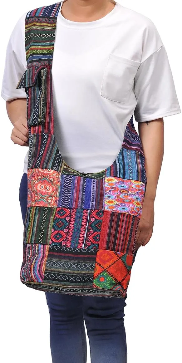 THE COLLECTION ROYAL Hobo Crossbody Bags for Women, Boho Purse, Boho Bag | Hippie Bag, Indie Tote Bag, Cloth Purse for Women