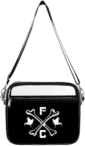 The Fighting Cocks Clear Stadium Bag Clear Messenger Bag Shoulder Bag with 2 Compartments Clear Crossbody Bag