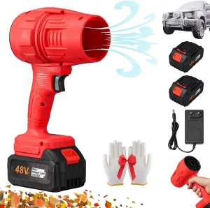Thehappywind Turbo Jet Blower, Cordless Turbo Super Power Air Duster, Storm Industries Jet Blower, Jetpro Maxx Portable Jet Blower, Air Blower Super Jet Fan, Handheld Mini Violent Dust Blower(Red,1200