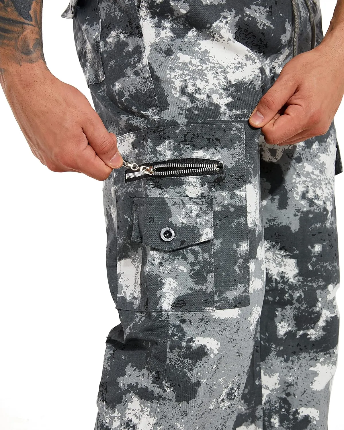 THWEI Mens Cargo Pants Casual Drawstring Athletic Jogger Sports Outdoor Trousers
