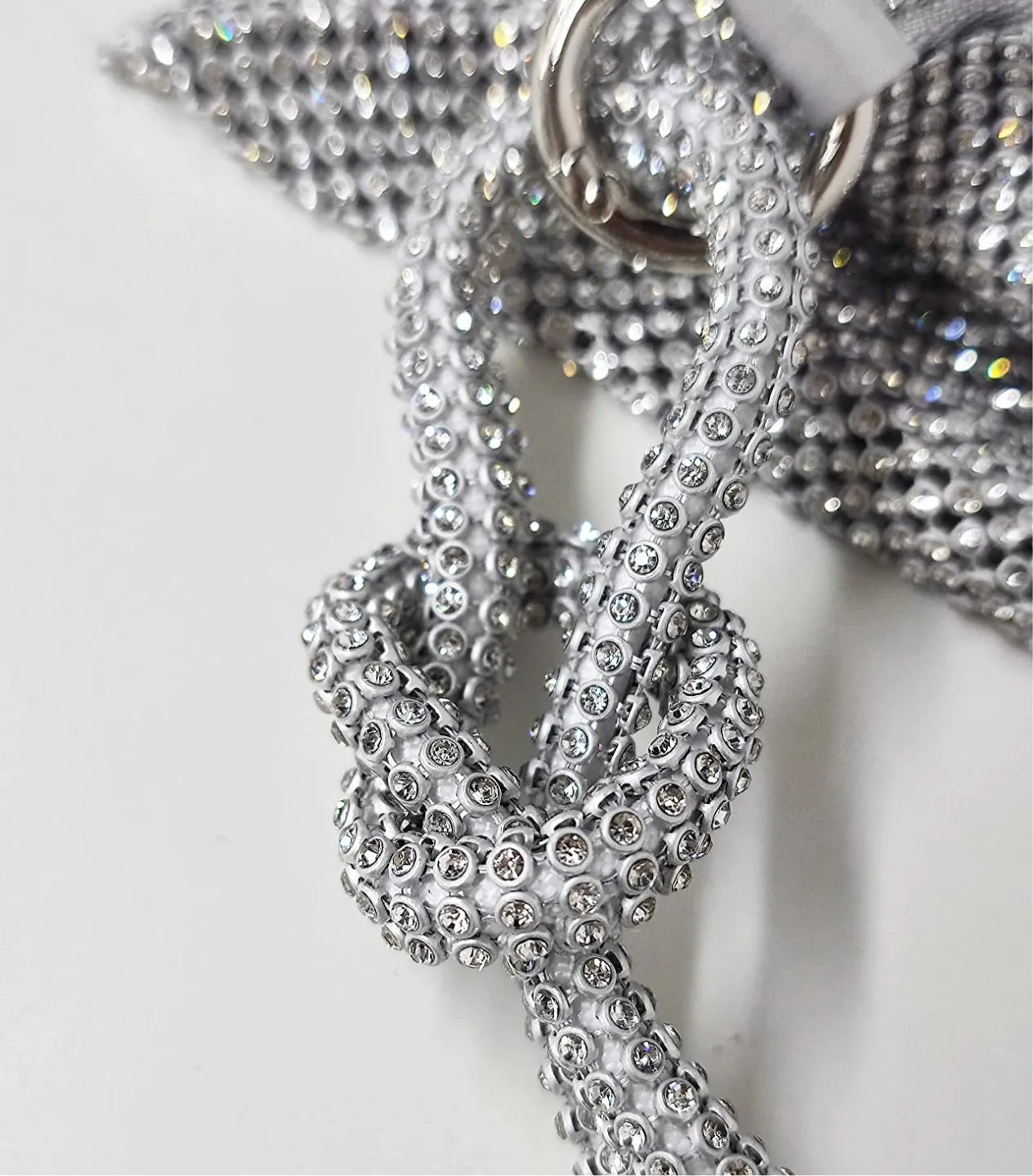 Tied Knot Sparkly Bling Evening Clutch Bag