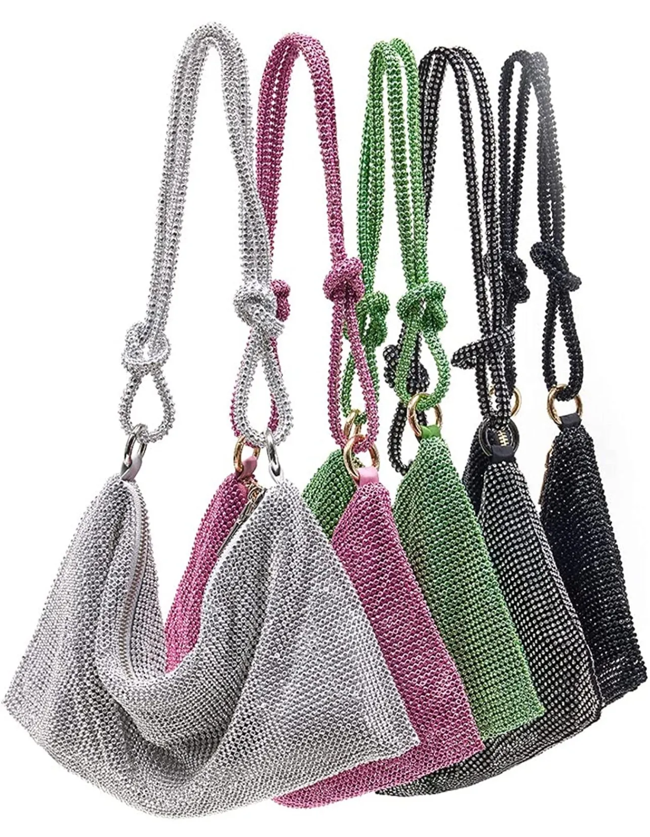 Tied Knot Sparkly Bling Evening Clutch Bag